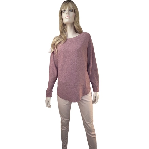 Vila Milano Sweater Super Soft Cotton Blend Pinkish Lilac Pullover Long Sleeve - Picture 2 of 13